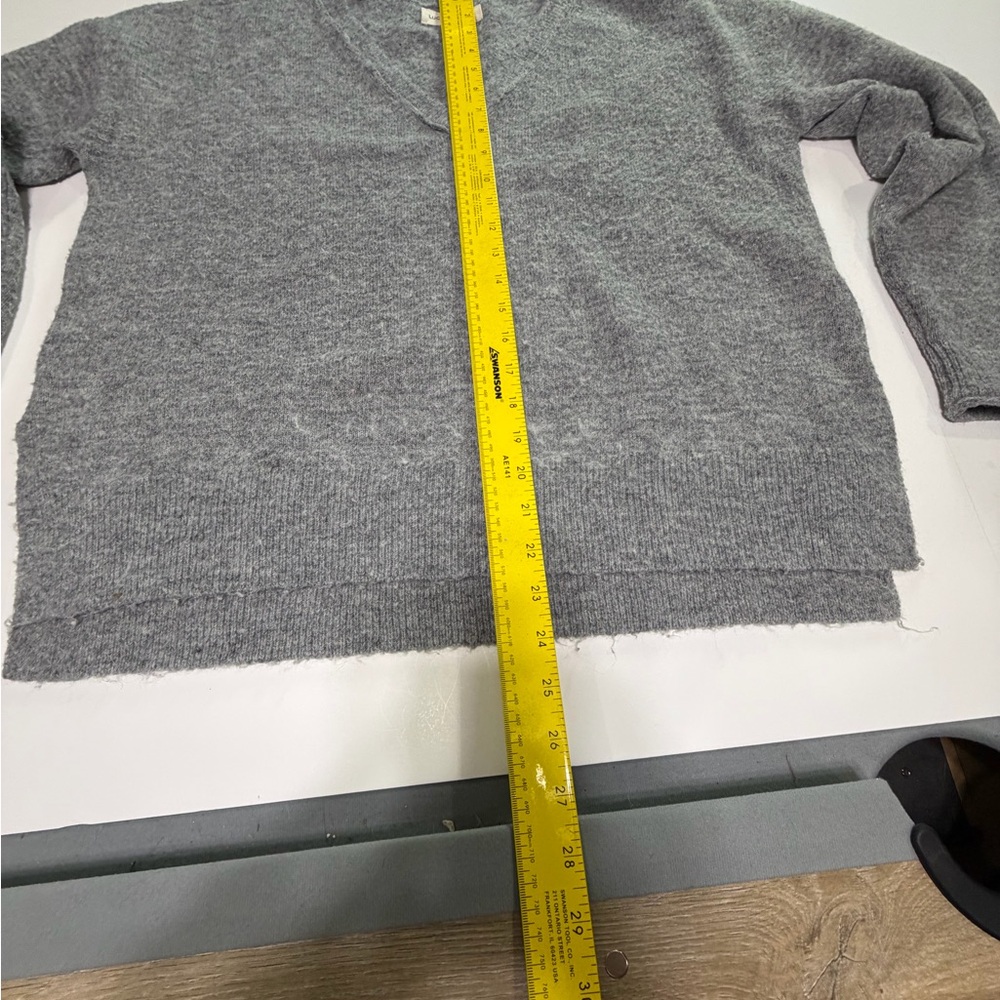 Lucky Brand Gray V-Neck Sweater - Picture 4 of 5